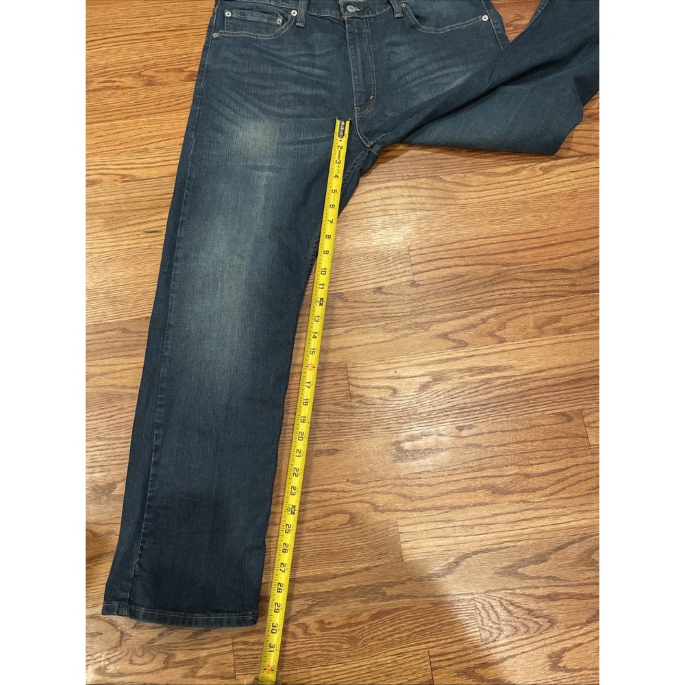 Levi's Men's 513 Slim Straight Cut Jeans Dark Blue Faded Wash Modern Size 36x30 - Picture 8 of 8